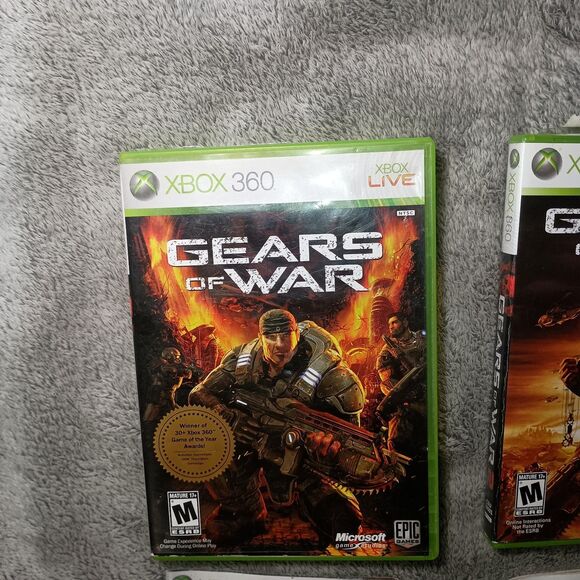 Gears of War 1, 2 & 3 Bundle Of Xbox 360 Video Games Lot Complete W/ Manuals CIB - Picture 3 of 16
